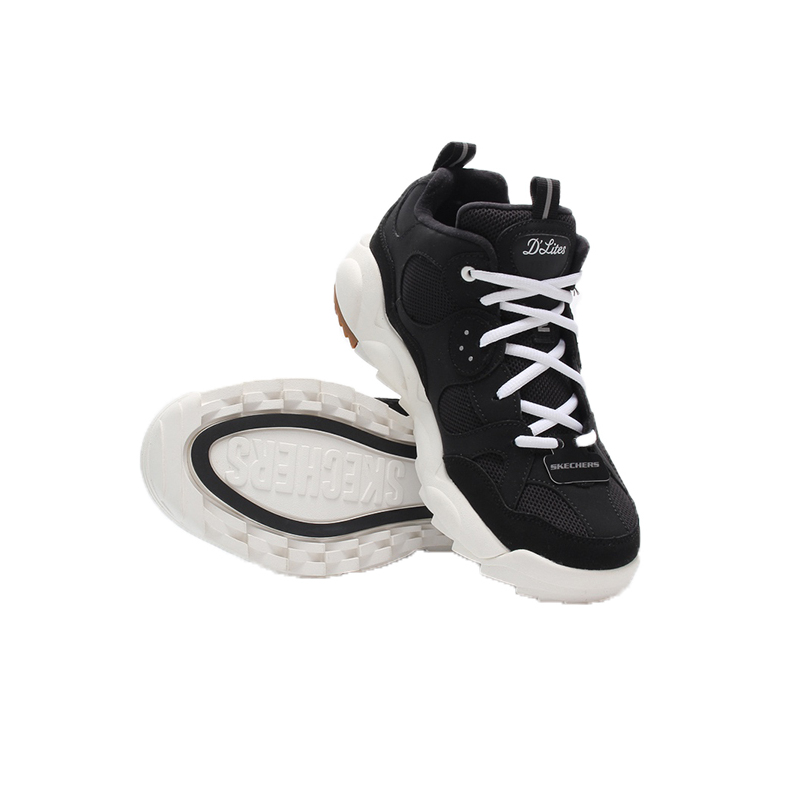 skechers斯凯奇新款dlites男鞋熊猫鞋运动休闲鞋健步鞋999860