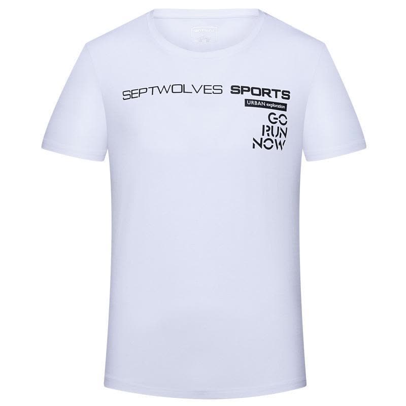 七匹狼户外运动短袖T恤 2019夏季青年印花圆领T恤休闲男装图片