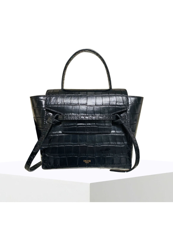 【预定】CELINE Belt 鲶鱼手拎包 鳄鱼压纹 Nano 20*20*10CM