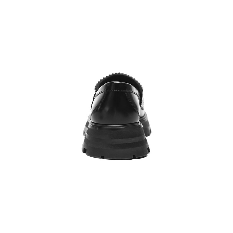 亚历山大·麦昆 ALEXANDER MCQUEEN 女士牛皮革Wander乐福鞋厚底鞋单鞋666328 WHZ80