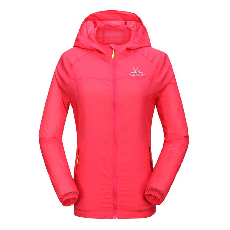 牧高笛户外徒步露营运动风衣轻薄防风防晒春夏季连帽皮肤衣女款图片