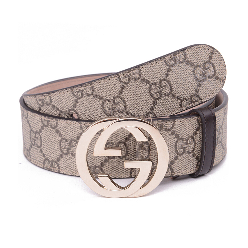 gucci 古驰 女士pvc配皮双g金属板扣式皮带腰带 370543 kgdhg