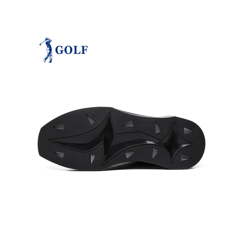 GOLF/高尔夫运动休闲鞋男菱格防滑时尚户外健步鞋系带轻质百搭复古风潮流板鞋男