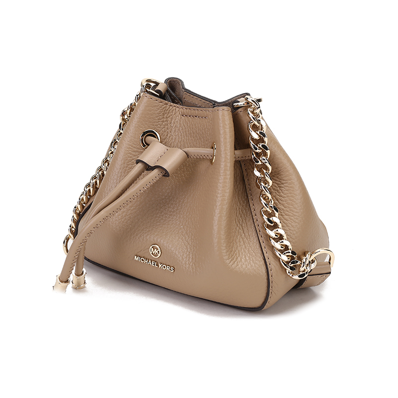 迈克科尔斯michaelkorsmk女包phoebe皮革超小号单肩斜挎包抽绳包水桶