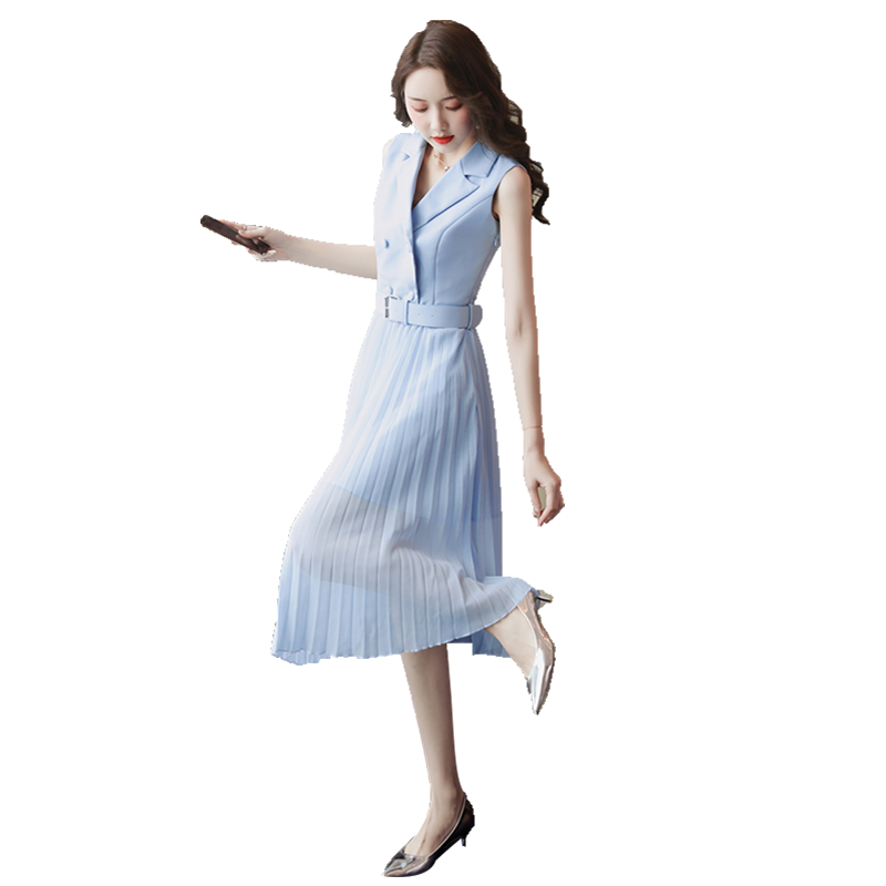 丝柏舍2020夏季仙淑女显瘦气质雪纺连衣裙s92b0585l