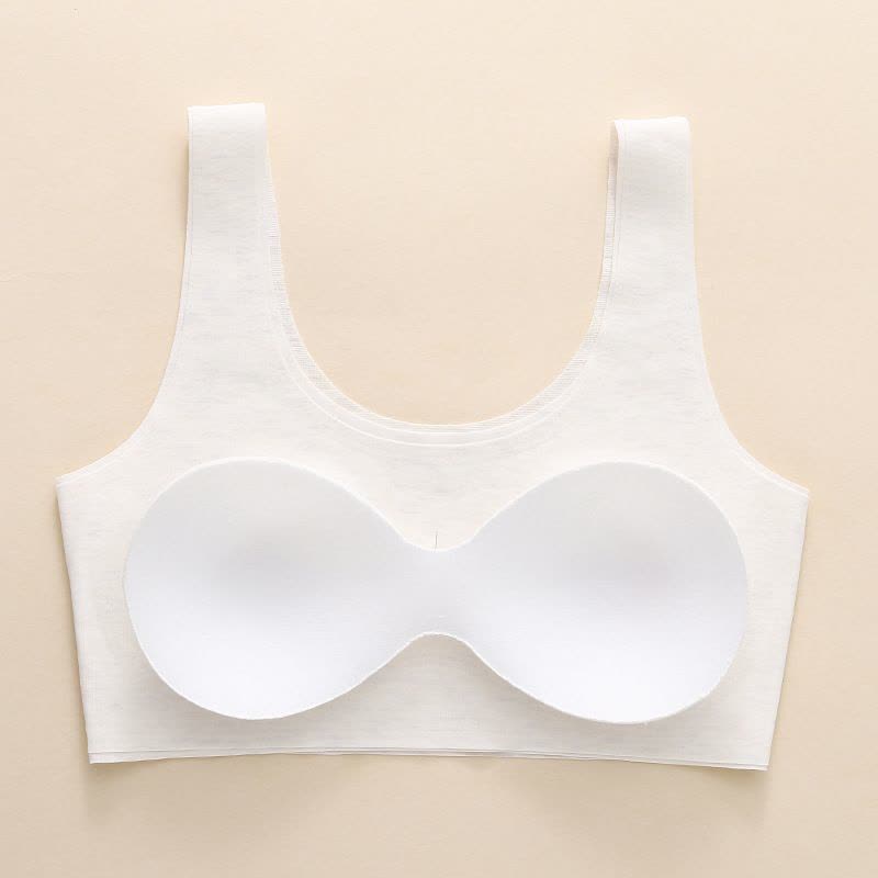 女童背心发育期少女小内衣彩棉女童小学生女孩长款儿童文胸图片
