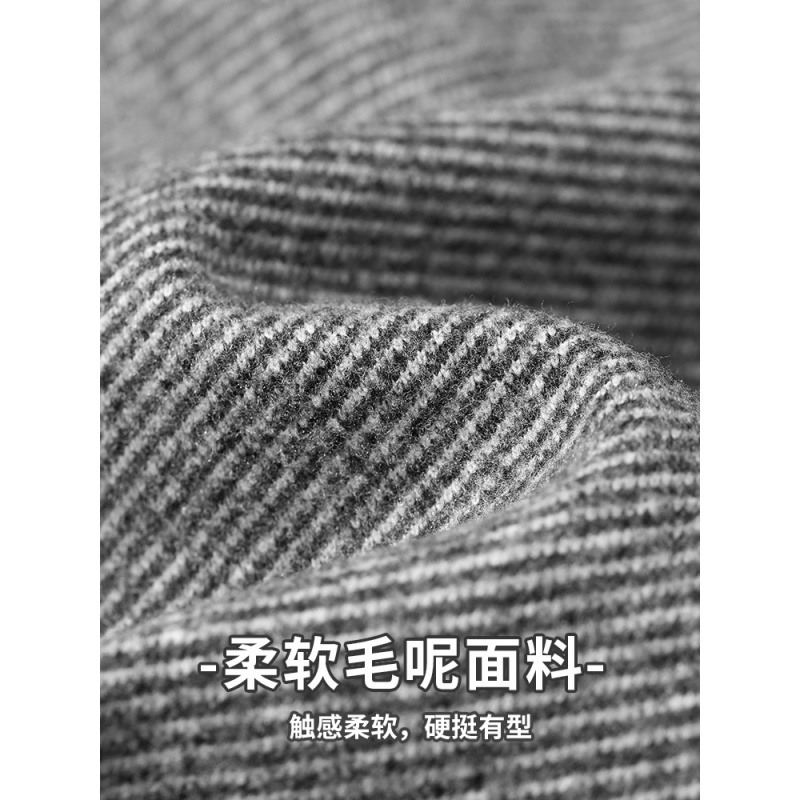 妖精的口袋毛呢休闲哈伦裤2019秋冬季新款女显瘦百搭萝卜小脚裤子