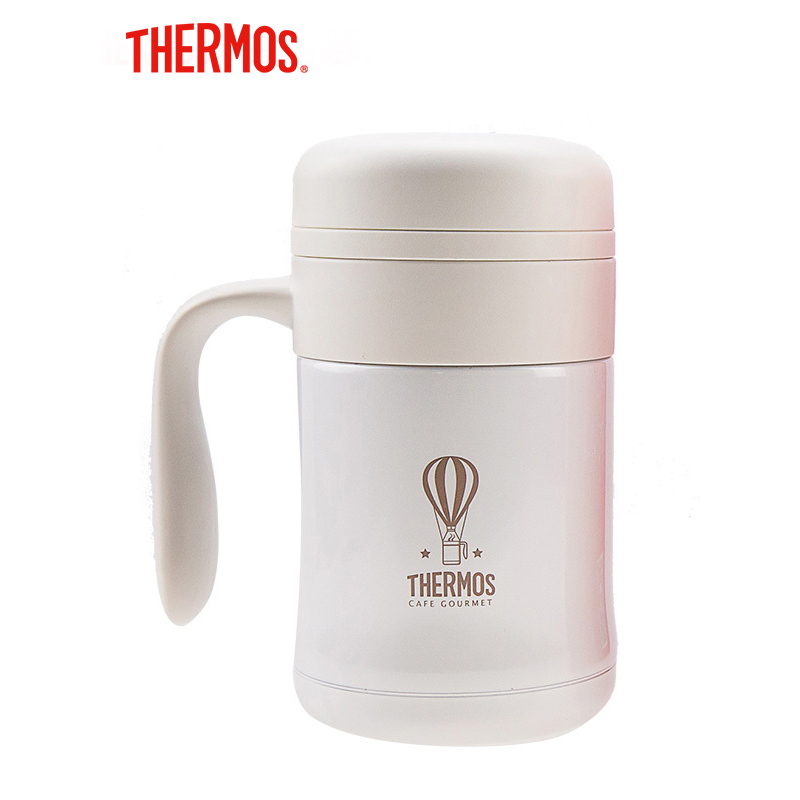 【膳魔师旗舰店】（精致脱俗，办公情侣） 膳魔师保温杯 TCMG-370 WH 白色 370ml 保温保冷大咖杯