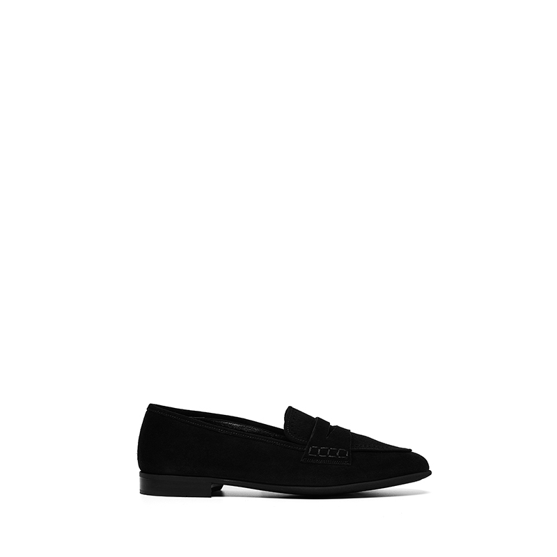 BALLY/巴利 女士黑色麂皮便鞋 6221157