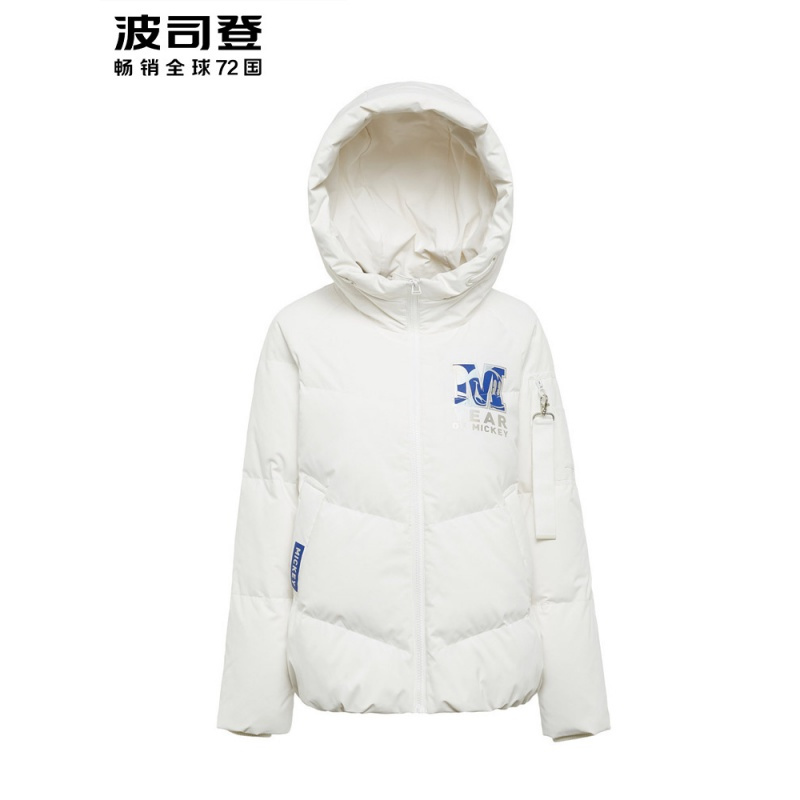 波司登羽绒服女短款新款迪士尼系列米奇印花外套潮