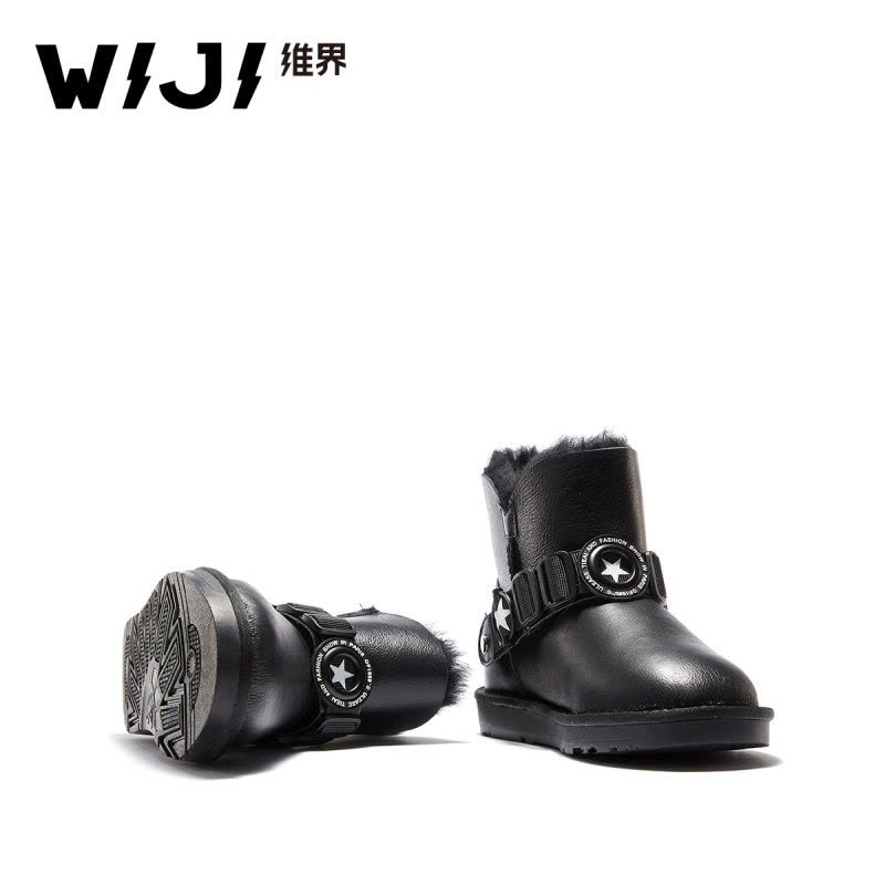 WIJI冬季新款皮毛一体保暖雪地靴舒适休闲个性潮流青春时尚女鞋女图片