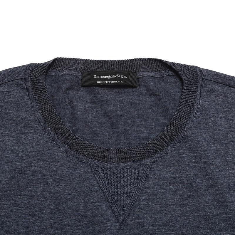 ermenegildo zegna 杰尼亚 男士羊毛圆领短袖t恤 us340 706