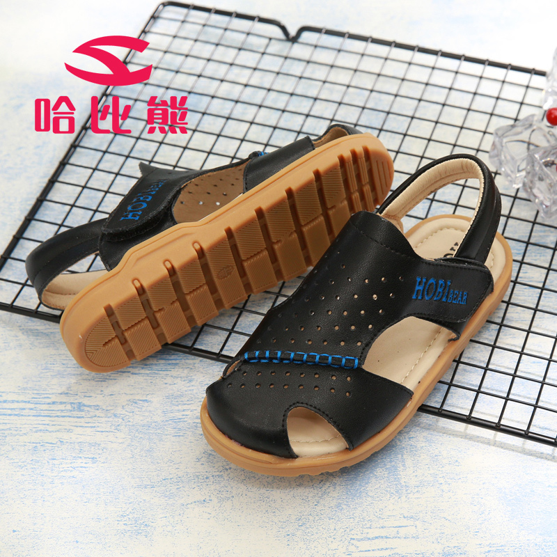 哈比熊儿童凉鞋子男小童防滑软底小孩中大童男童凉鞋2019新款韩版