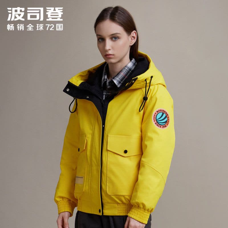 波司登女新款短款时尚羽绒服工装外套冬季_1图片