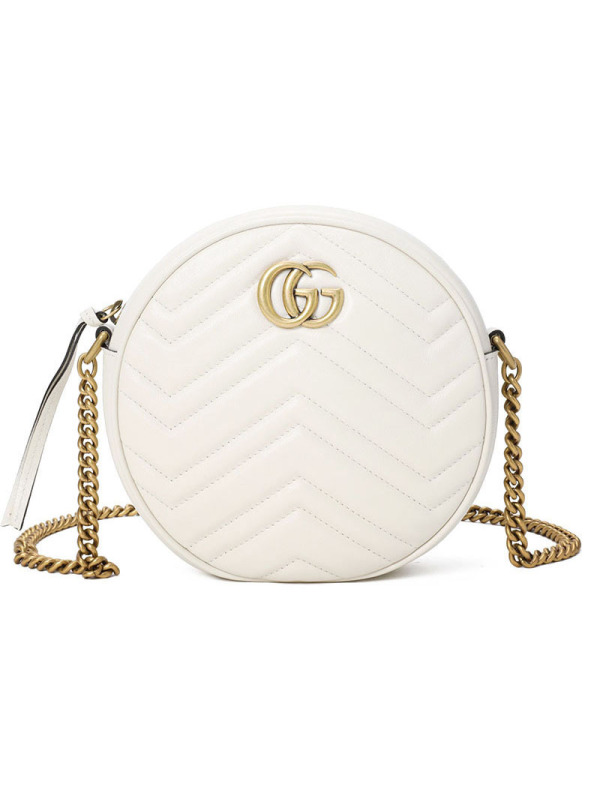 【预定】GUCCI GG Marmont系列圆形迷你肩背包 18.5*18.5*6.5CM