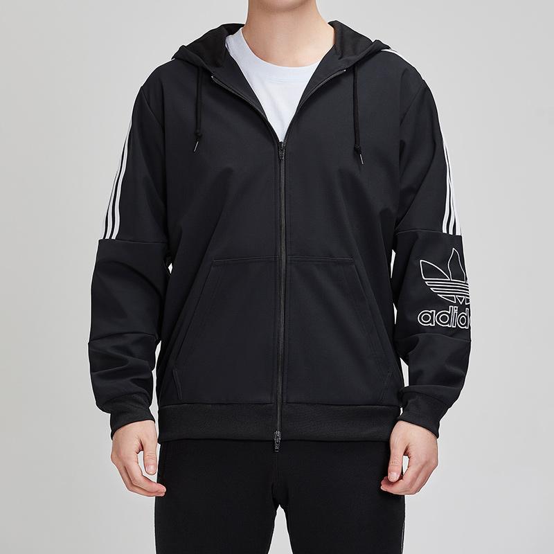adidas阿迪达斯三叶草男装运动休闲连帽外套DX3853