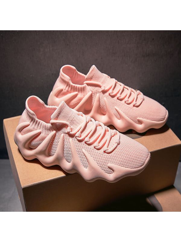 Ceba新款火山底椰子鞋2021夏季潮流飞织透气运动鞋个性低帮跑步女鞋