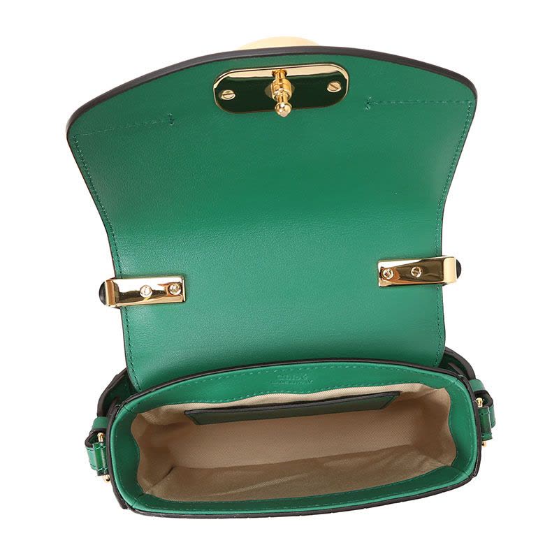 预订 CHLOE 迷你 C标识 鳄鱼压纹 单肩斜挎包CHC19US193 金扣图片