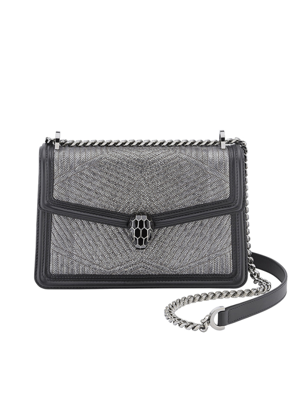 【预定】BVLGARI宝格丽 Serpenti Diamond Blast经典蛇头单肩包289478水蛇皮/牛皮革