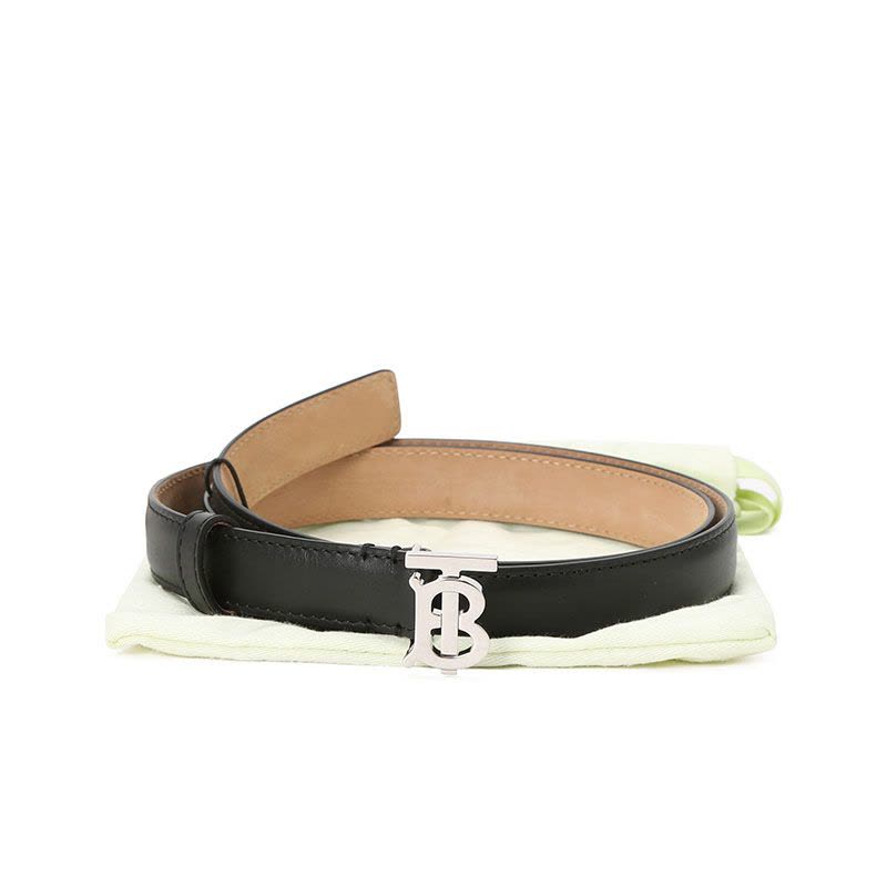 博柏利 BURBERRY TB 腰带2D TB LOGO光面皮8023440 女款腰带女士腰带 银扣图片