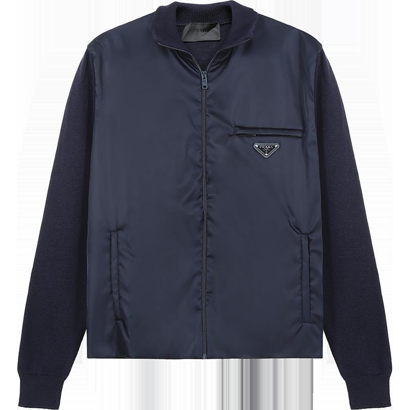 prada普拉达男士绵羊毛锦纶羊毛衫夹克外套umc1491jf4