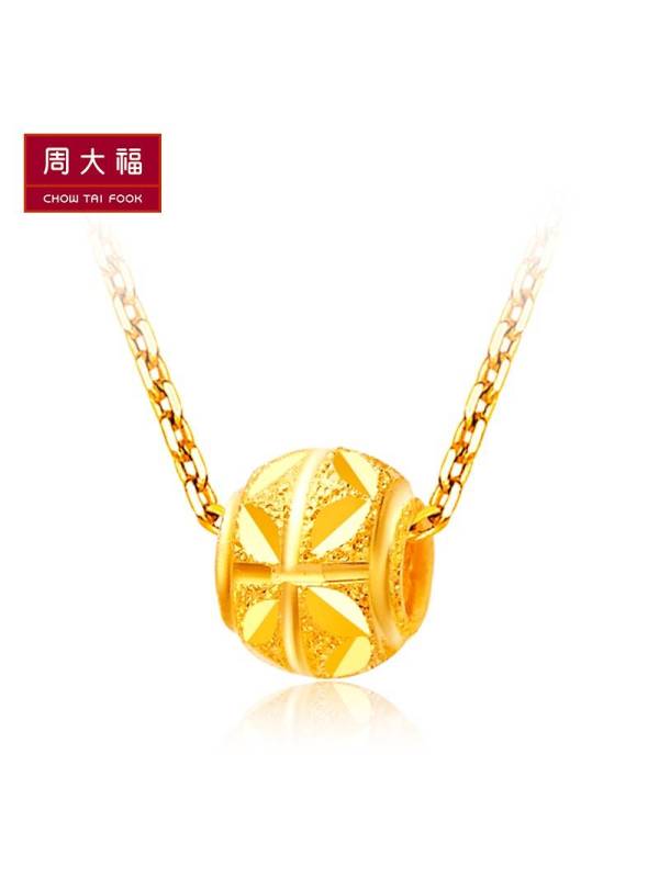 周大福chowtaifook路路通转运珠足金黄金坠计价工费48元f149078