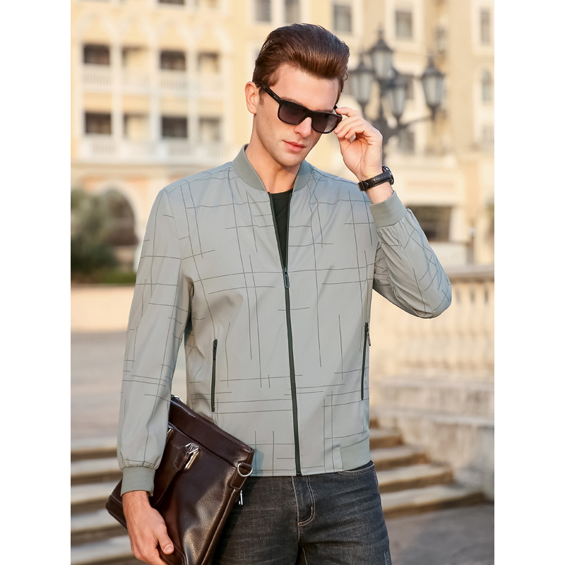 雅鹿男士夹克2019中青年男士秋款棒球服休闲男装上衣夹克外套