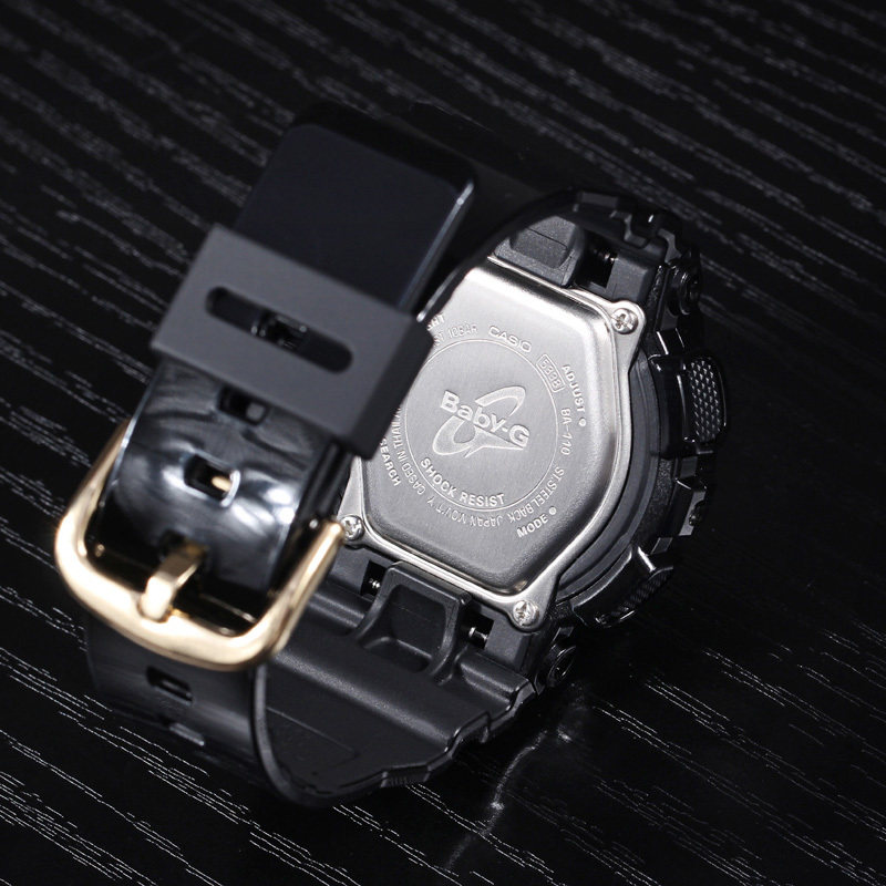 卡西欧（CASIO）手表 BABY-G 魔金双显 女士防震防水运动手表石英表BA-110-1A