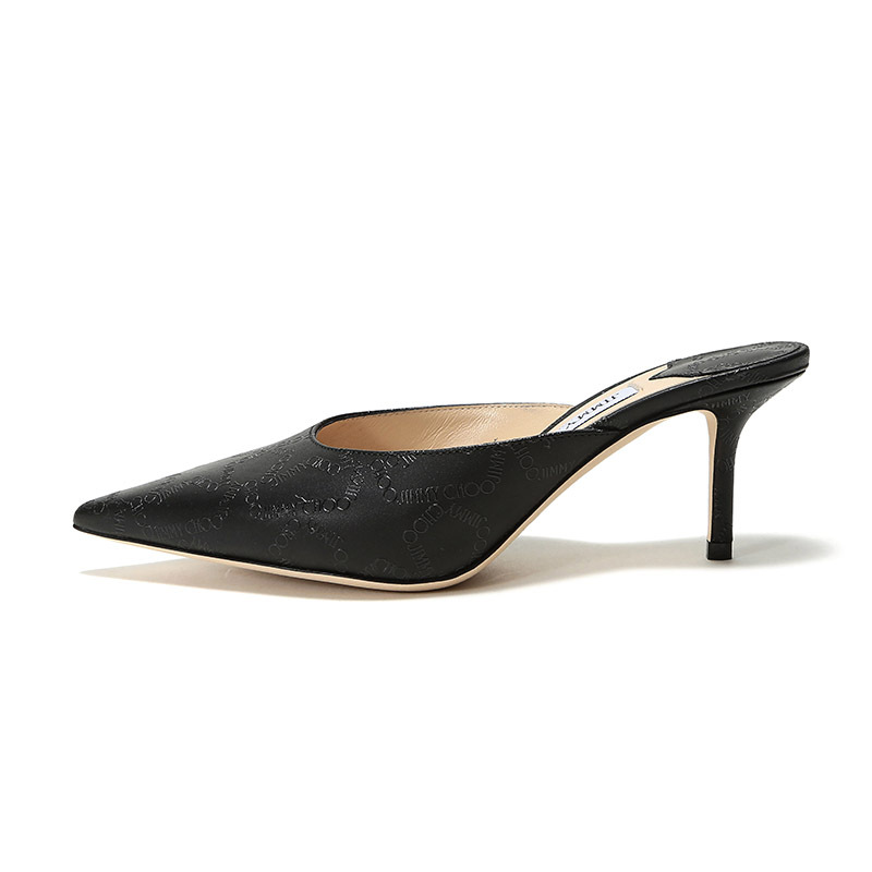 jimmy choo 周仰杰 女士皮革穆勒鞋高跟鞋 rav 65 orb 183