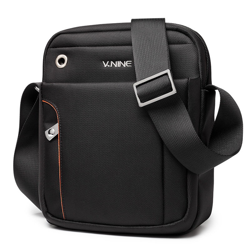 第九城vnine新款单肩包男帆布包大容量斜挎包男士休闲防泼水运动小
