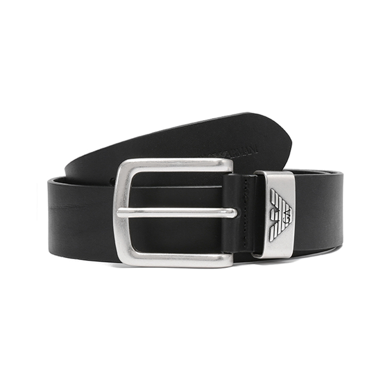 阿玛尼 EMPORIO ARMANI 男士牛皮革鹰标不可裁剪皮带腰带 Y4S201 YDD6G