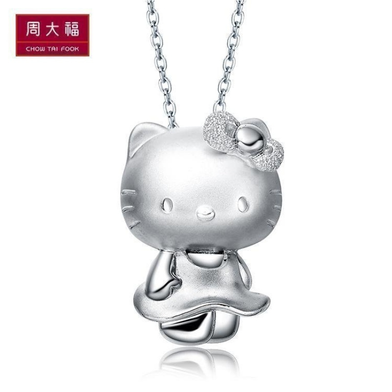 schl-周大福珠宝HelloKitty凯蒂猫系列925银坠