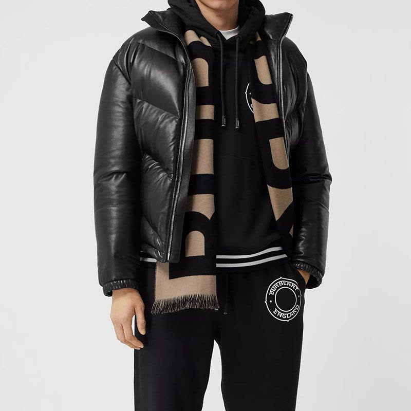 预订BURBERRY\博柏利 徽标提花有机羊毛围巾 33*188CM图片
