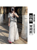 白色蕾丝蛋糕裙女春夏季2026新款高腰a字不规则半裙中长款半身裙