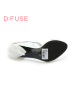 迪芙斯D:FUSE牛皮圆头高跟搭扣纯色凉鞋女DF52112008