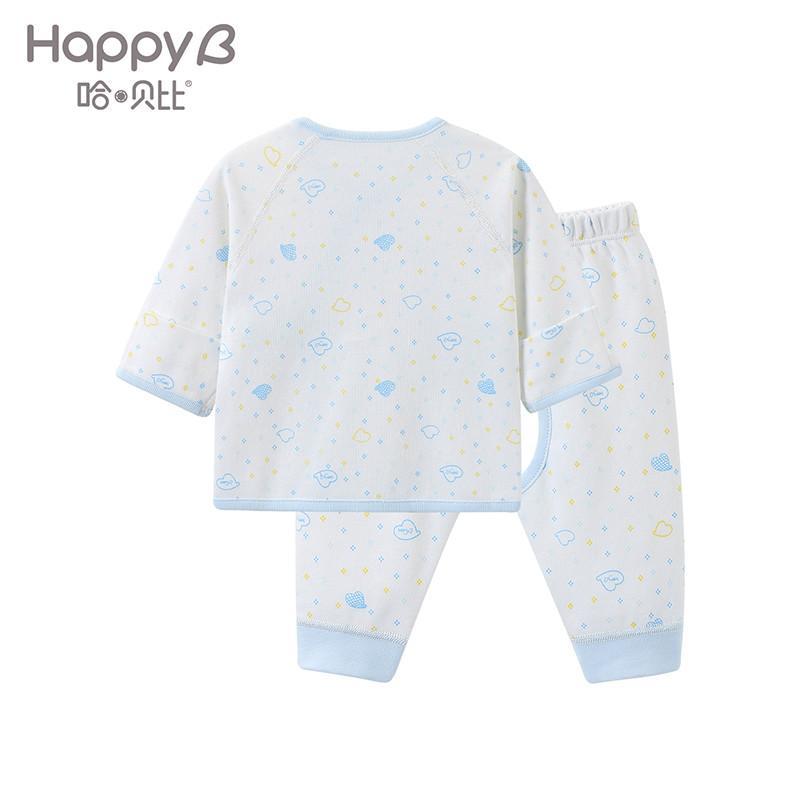 哈贝比（happyB） 童装婴儿套装新生儿衣服 套装 婴儿长袖套装春秋 纯棉和尚服绑带