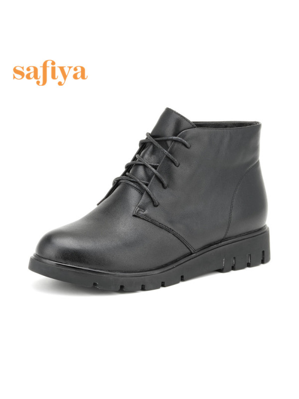 索菲娅Safiya牛皮尖头低跟系带交叉绑带深口女鞋SF5411X908
