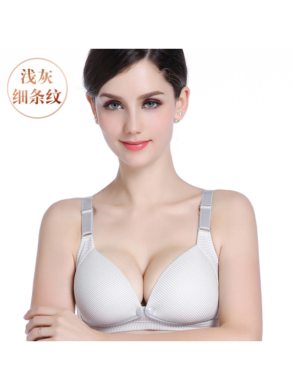 纯棉棉透气舒适彩棉孕妇前开扣哺乳文胸内衣胸罩孕产喂奶
