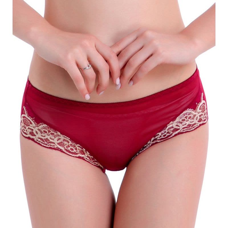 刺绣蕾丝花边性感提臀女士背心款文胸配套中腰内裤图片