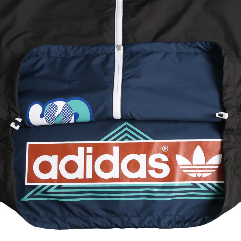 Adidas阿迪达斯外套男2019夏季新款三叶连帽休闲运动夹克DX4218图片