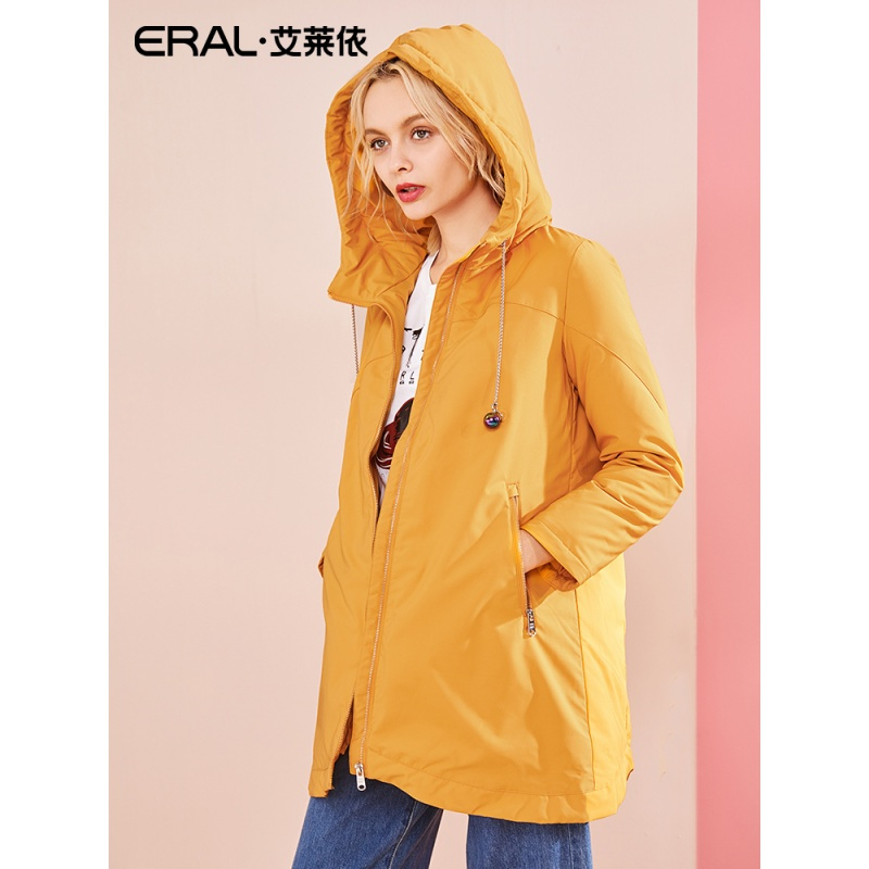 艾莱依羽绒服女中长款2018冬季韩版时尚外套