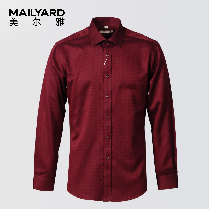 美尔雅(MAILYARD)长袖衬衫 莱赛尔男士长衬 时尚男式免烫衬衣 549