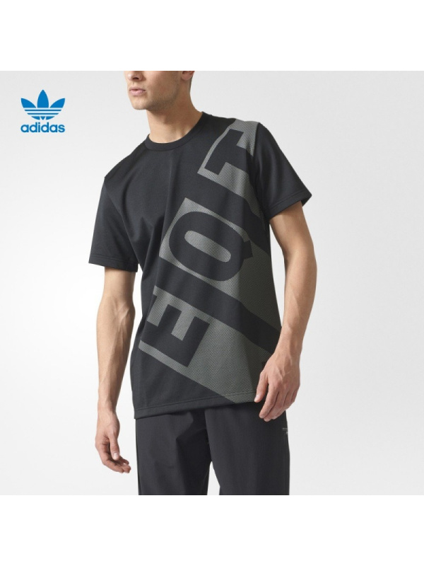 adidas阿迪达斯三叶草男子短袖上衣黑BQ2046