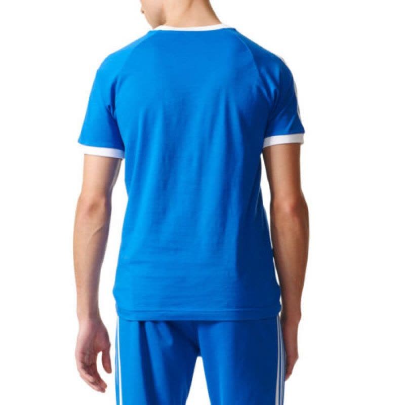 Adidas阿迪达斯Trefoilcalifornia男款T恤蓝色白色-BQ7552图片