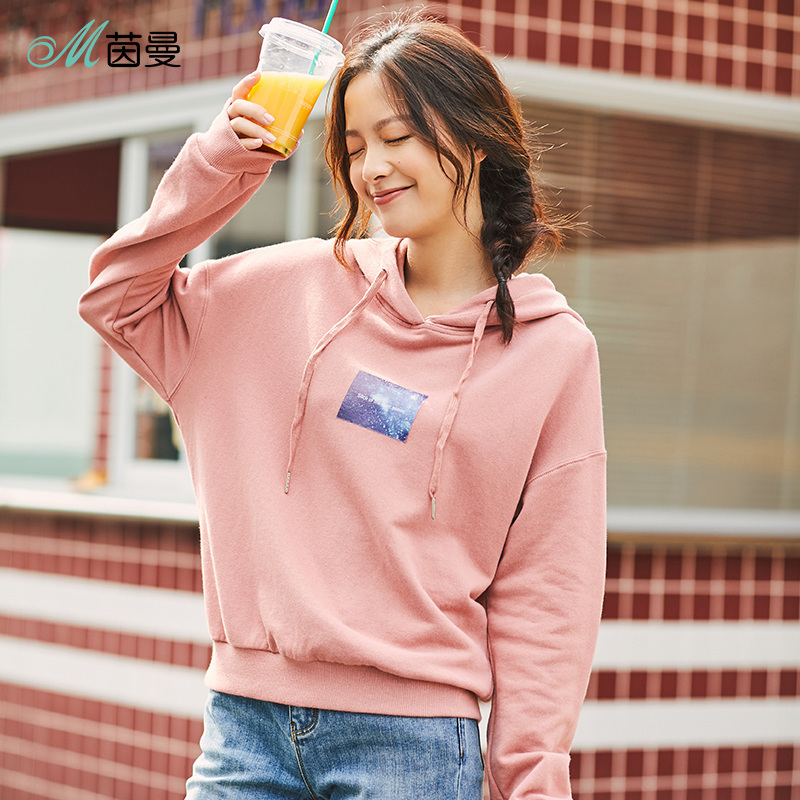 茵曼inman女士卫衣帽衫