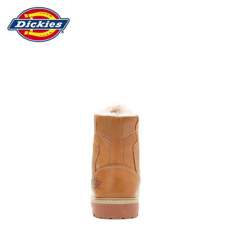 Dickies冬季新款男靴加绒保暖雪地靴男户外真皮厚底工装靴大黄靴163M50LXG08
