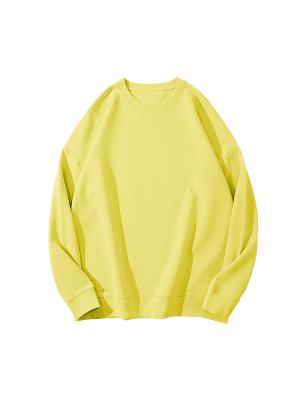 纯色加绒卫衣女秋冬韩版宽松休闲上衣T恤女学生情侣装外套打底衫