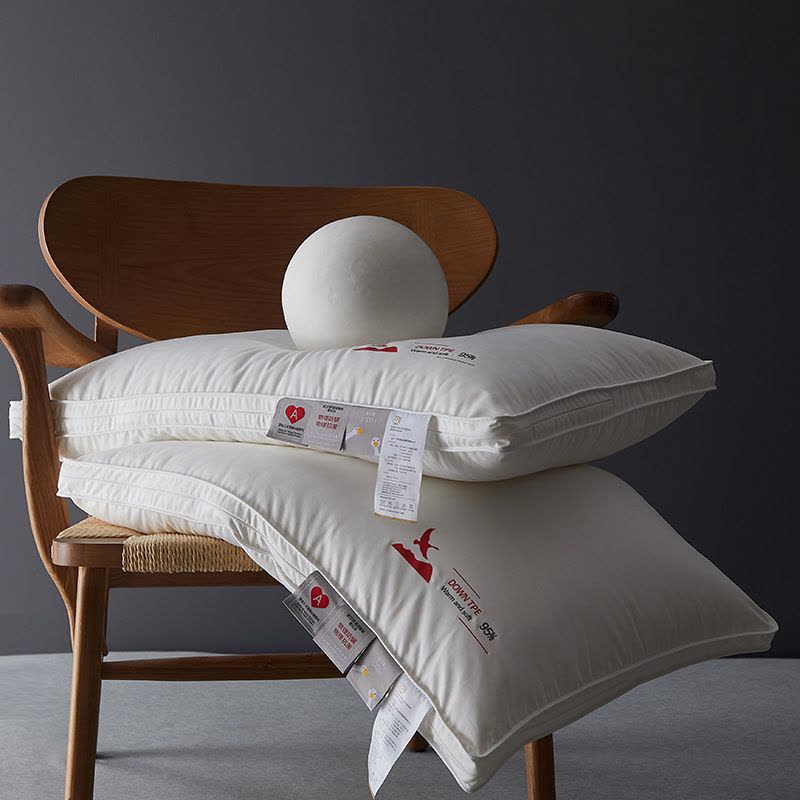 A类白鹅绒枕芯五星酒店可调节TPE软管枕头护颈椎不塌陷羽绒枕图片