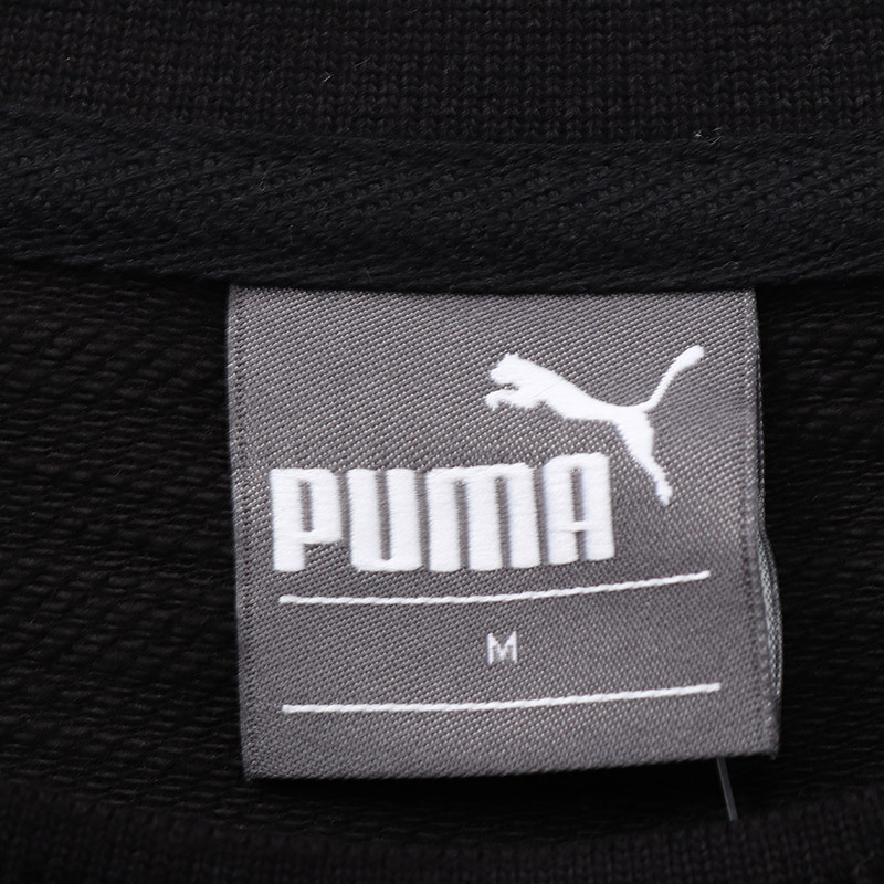 PUMA彪马男装休闲针织套头衫圆领卫衣运动服844620 L 84462001黑色