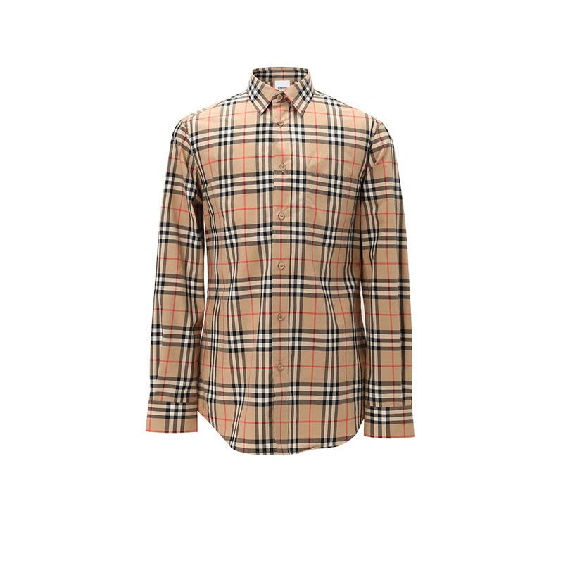 BURBERRY 长袖衬衫 经典格纹 棉质 8038521图片